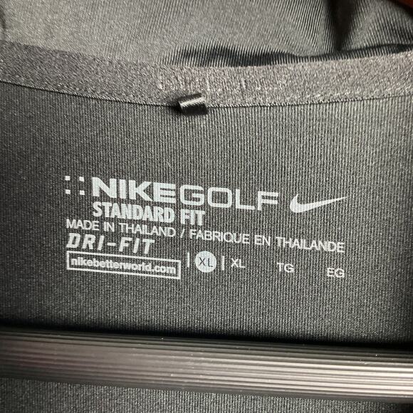 Nike Golf Dri Fit Standard Fit Quarter Button Patron Tequila Black and Grey XL - Picture 7 of 12
